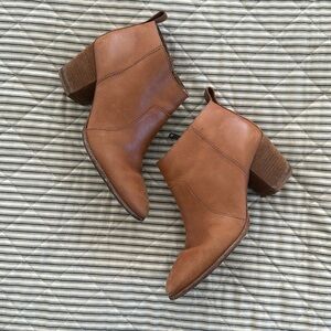 Madewell Brown Leather Ankle Boots